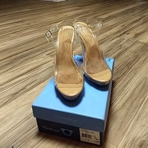 Fabulicious clear pageant heels